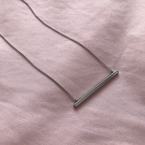 Bar Silver Necklace
